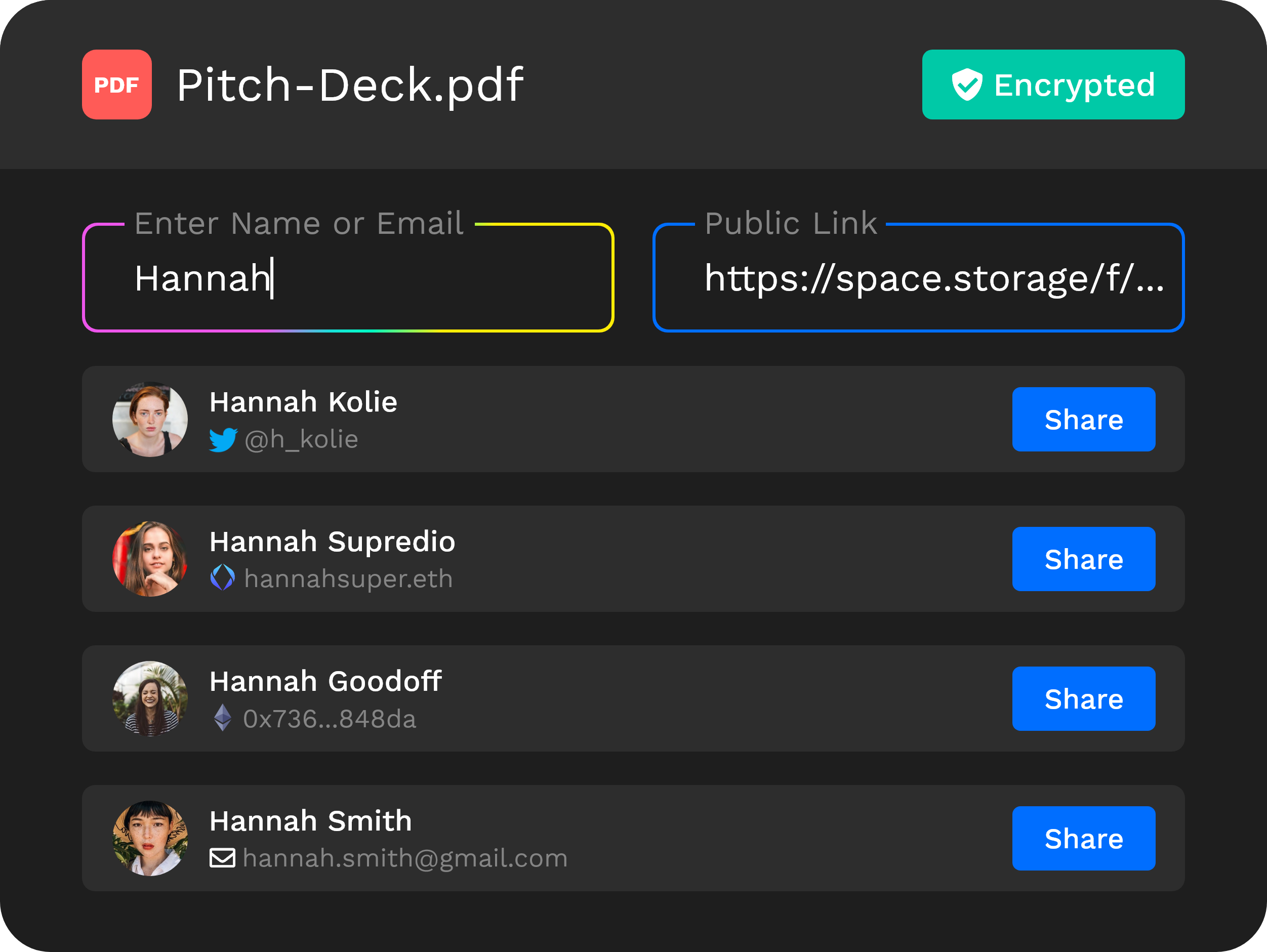 space file sharing